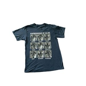 Star Wars Shirt Mens M Blue Short Sleeve Crew Neck Graphic Print Casual T‎ Shirt